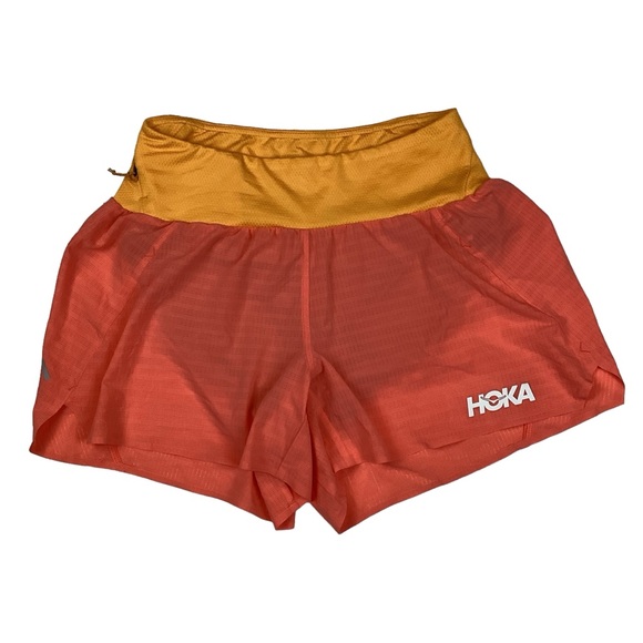 HOKA One One Lightweight Ironman Glide 4” Running Shorts Peach / Orange Small - Picture 2 of 11